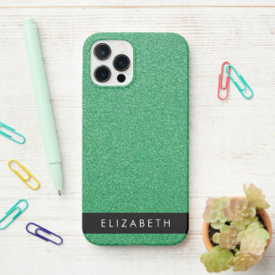 Coque iPhone 12 Pro Parties scintillant verte, Arrière - plan Parties 