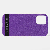 Coque iPhone 12 Pro Parties scintillant violette, Arrière - plan Parti (Verso Horizontal)