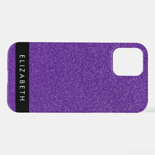 Coque iPhone 12 Pro Parties scintillant violette, Arrière - plan Parti (Verso Horizontal)