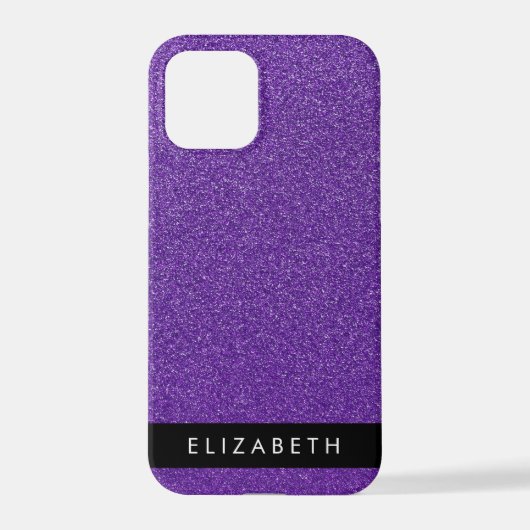 Coque iPhone 12 Pro Parties scintillant violette, Arrière - plan Parti (Verso)