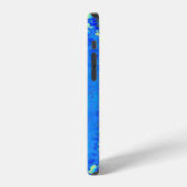 Coque iPhone 12 Pro Peau Imprimée Léopard Bleu Rétro (Côté gauche)
