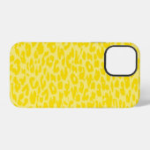 Coque iPhone 12 Pro Peau Imprimée Léopard Jaune (Verso Horizontal)
