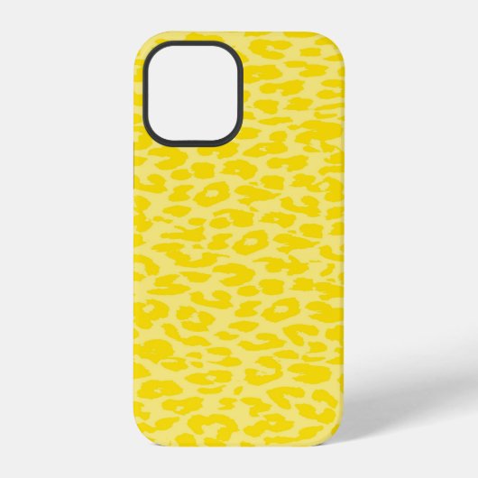 Coque iPhone 12 Pro Peau Imprimée Léopard Jaune (Verso)