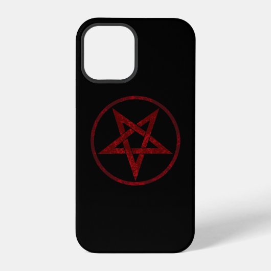 Coque iPhone 12 Pro Pentagramme du Diable Rouge (Verso)