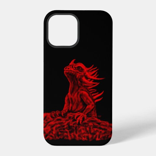 Coque iPhone 12 Pro Petit dragon rouge (Verso)