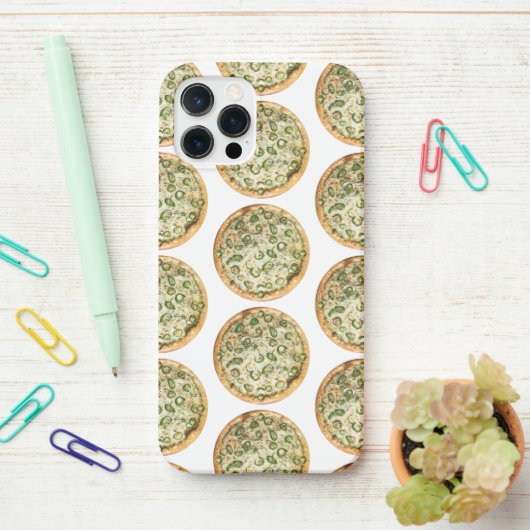 Coque iPhone 12 Pro Pizza (Sur le bureau)