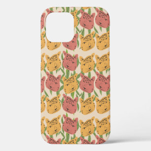 Coque iPhone 12 Pro Plantes de la jungle du guépard Végétation Corail