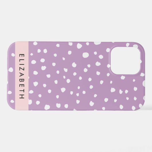 Coque iPhone 12 Pro Points Dalmatiens Lilac, Points Dalmatiens, Votre  (Verso Horizontal)