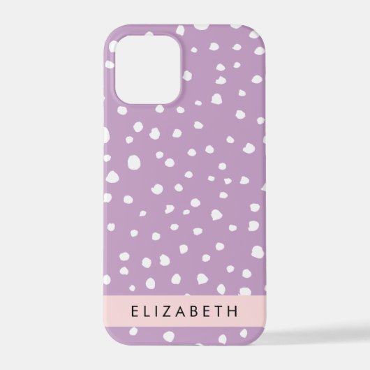 Coque iPhone 12 Pro Points Dalmatiens Lilac, Points Dalmatiens, Votre  (Verso)