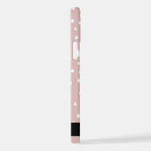 Coque iPhone 12 Pro Points Dalmatiens Rose, Points Dalmatiens, Votre N (Côté droit)