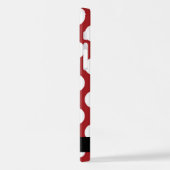 Coque iPhone 12 Pro Pois Rouges, Motif Polka Dot, Votre Nom (Côté gauche)