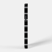Coque iPhone 12 Pro Rayé noir blanc chic  (Côté droit)
