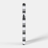 Coque iPhone 12 Pro Rayures blanches noires modernes (Côté droit)