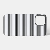 Coque iPhone 12 Pro Rayures blanches noires modernes (Verso Horizontal)