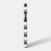 Coque iPhone 12 Pro Rayures blanches noires modernes (Côté gauche)