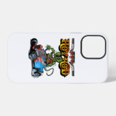 Coque iPhone 12 Pro Rodéo rétro dessiné (Verso Horizontal)