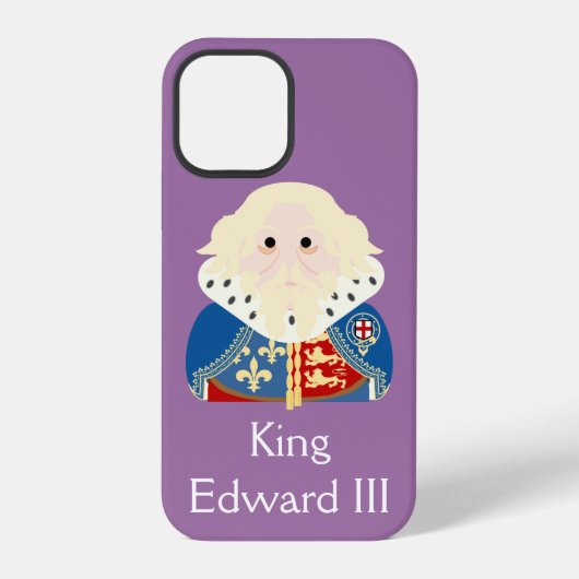 Coque iPhone 12 Pro Roi Édouard III d'Angleterre (Verso)