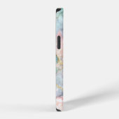 Coque iPhone 12 Pro Rose Blue Gold Marble (Côté droit)