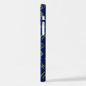 Coque iPhone 12 Pro Sagittarius Zodiac+Astrology Symbols Ptn Gld+Blues (Côté gauche)