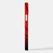 Coque iPhone 12 Pro Soleil Art déco en rouge (Côté droit)