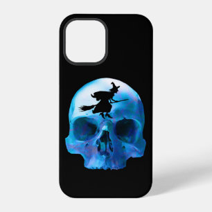 Coque iPhone 12 Pro Sorcière d'Halloween et crâne
