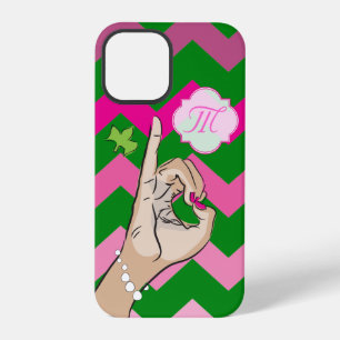 Coque iPhone 12 Pro Sorority Life rose et vert