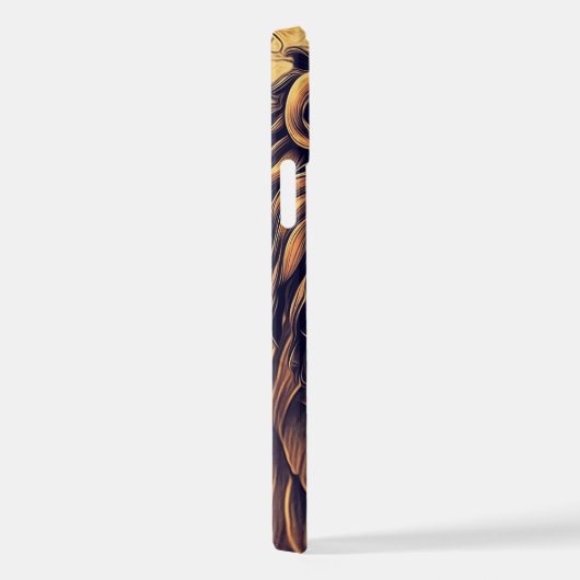 Coque iPhone 12 Pro Steampunk Couleur Gradient Lion Rustique (Côté droit)