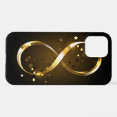Coque iPhone 12 Pro Symbole d'infini doré (Verso Horizontal)