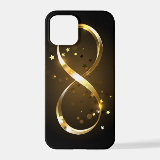 Coque iPhone 12 Pro Symbole d'infini doré (Verso)
