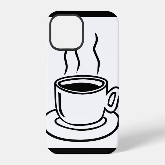 Coque iPhone 12 Pro Tasse de café Pop Art (Verso)