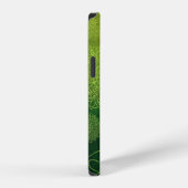 Coque iPhone 12 Pro Texture de fond vert jaune (Côté droit)