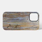 Coque iPhone 12 Pro Texture de grain de bois (Verso Horizontal)