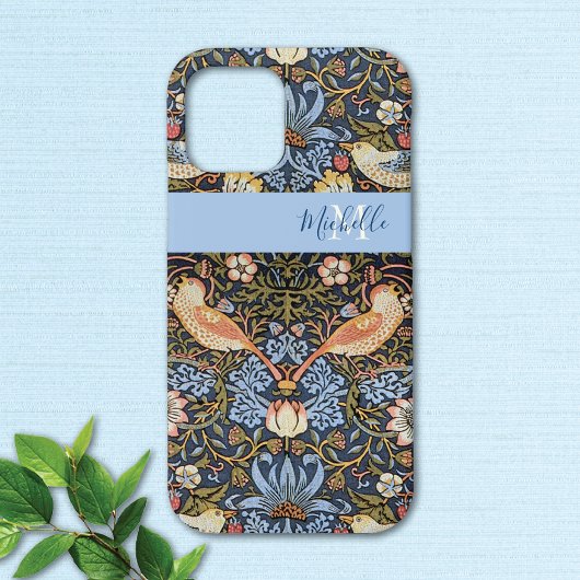 Coque iPhone 12 Pro Thief fraise Textile William Morris