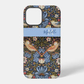Coque iPhone 12 Pro Thief fraise Textile William Morris (Verso)