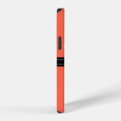 Coque iPhone 12 Pro Tomate Uni Élégant Monogramme (Côté droit)