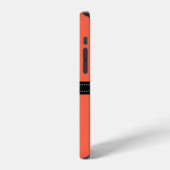 Coque iPhone 12 Pro Tomate Uni Élégant Monogramme (Côté gauche)