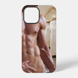 Coque iPhone 12 Pro Torse d'homme musclé torse nu sixpack de SlipperyJ