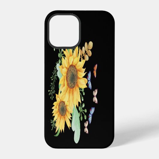 Coque iPhone 12 Pro tournesol printemps (Verso)