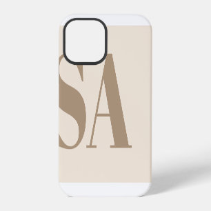 Coque iPhone 12 Pro trendy Antique White avec étui monogrammé Case-Mat