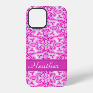 Coque iPhone 12 Pro Tulipe damas violet rose nom
