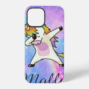 Coque iPhone 12 Pro Unicorn Kawaii Cute Rainbow Cadeau Texte personnal