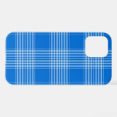 Coque iPhone 12 Pro Vichy-tartan-carbure-bleu-fond d'écran (Verso Horizontal)