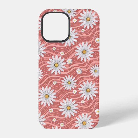 Coque iPhone 12 Pro Wavy Pink Daisies (Verso)