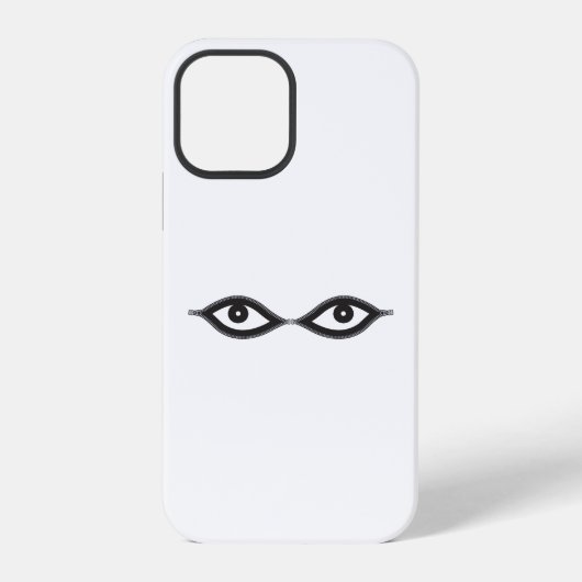 Coque iPhone 12 Pro Yeux à fermeture éclair (Verso)