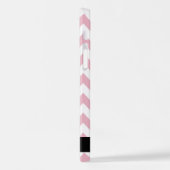 Coque iPhone 12 Pro Zigzag Rose, Chevron Rose, Motif Vague, Votre Nom (Côté gauche)