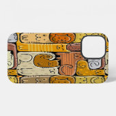 Coque iPhone 12 Puzzle Funny Chats House sans joint (Verso Horizontal)