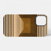 Coque iPhone 12 Pyramide jaune abstraite comprend en profondeur (Verso Horizontal)