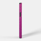 Coque iPhone 12 Python Rose : Texture de peau de serpent. (Côté droit)