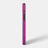 Coque iPhone 12 Python Rose : Texture de peau de serpent. (Côté gauche)