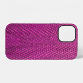 Coque iPhone 12 Python Rose : Texture de peau de serpent. (Verso Horizontal)